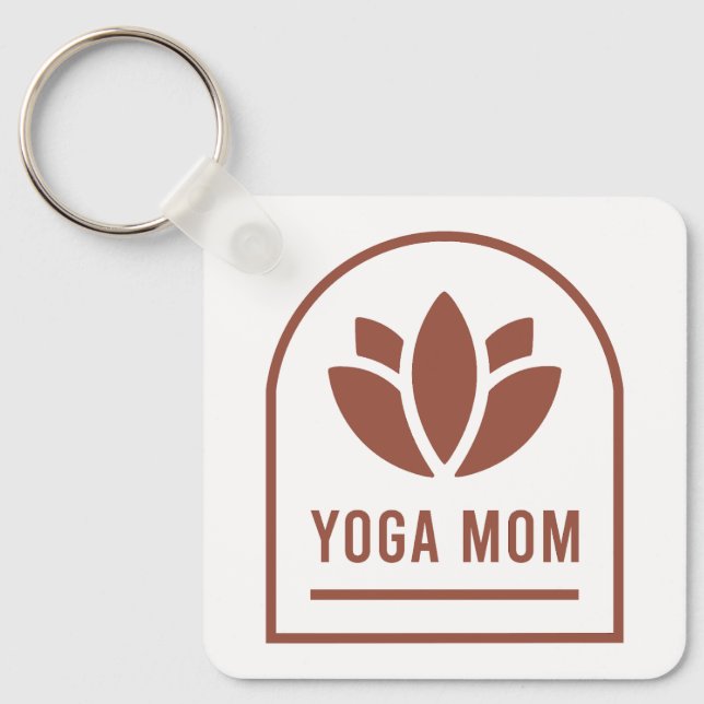 Yoga mamma mor lotusblomma boho estetik nyckelring (Framsida)