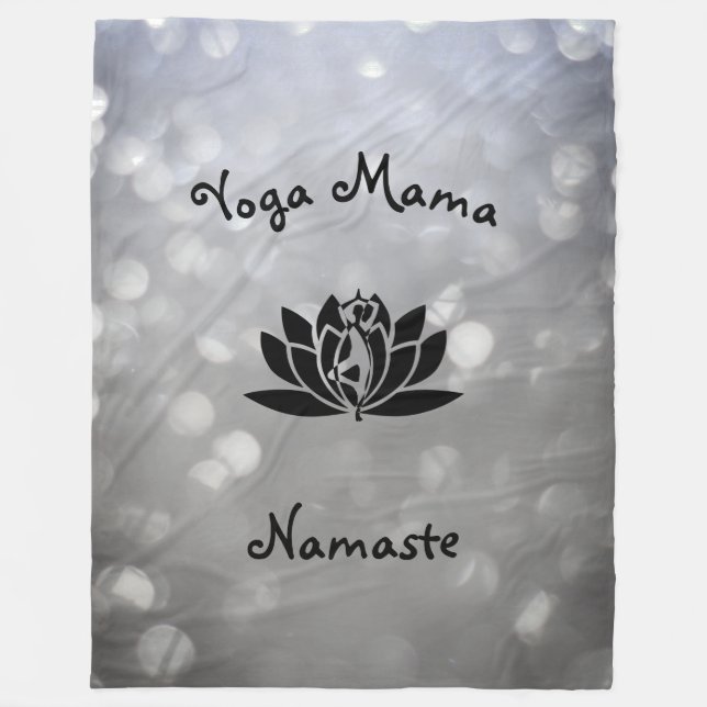 Yoga Mamma Namaste-design Fleecefilt (Framsidan)
