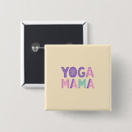 Yoga Mamma Pastel Button Badge Knapp