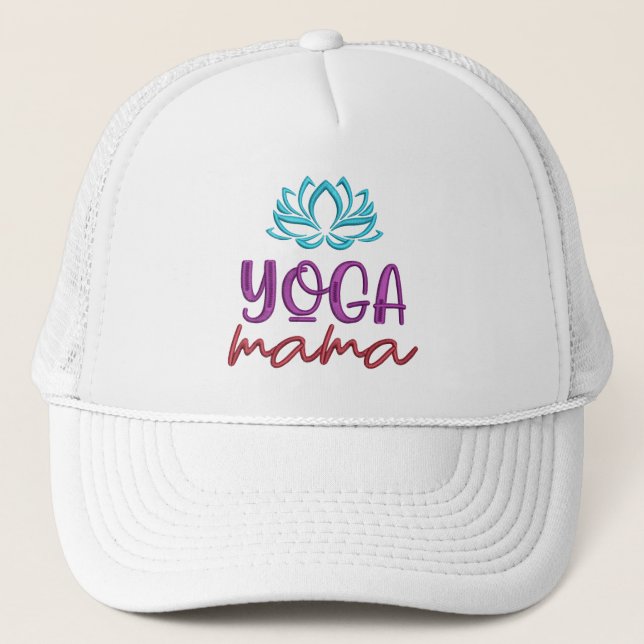 Yoga Mamma Quote Lotus Flower Keps (Framsida)