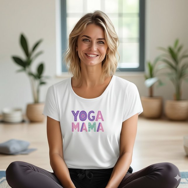 Yoga Mamma Retro Boho Women's T Shirt (Skapare uppladdad)
