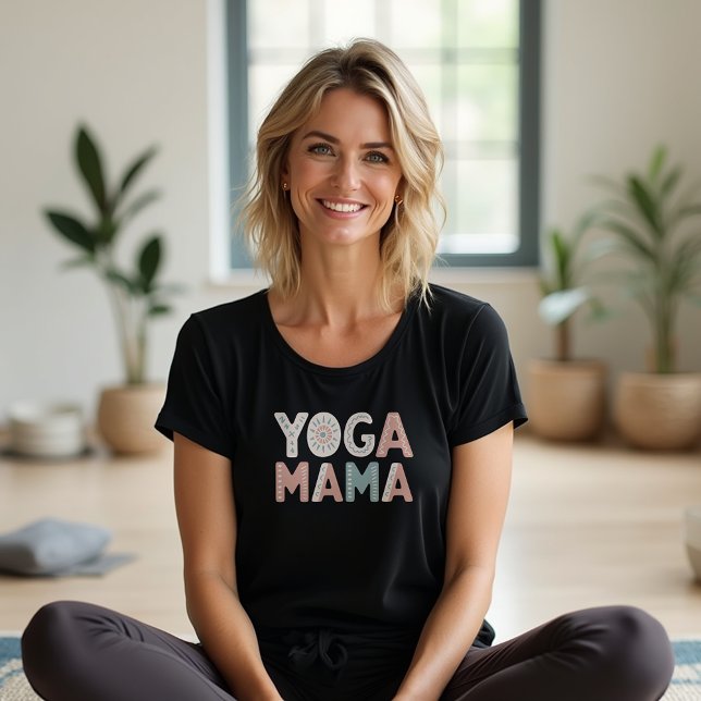 Yoga Mamma Retro Boho Women's T Shirt (Skapare uppladdad)