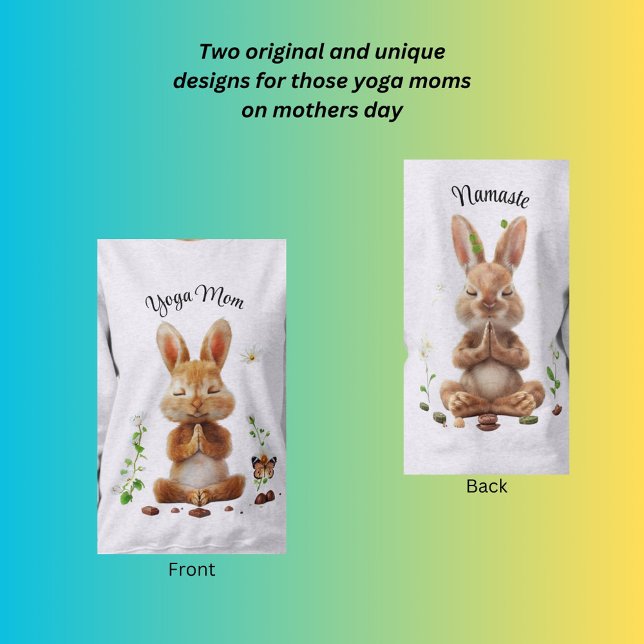 Yoga Mamma söt bunny T Shirt (Skapare uppladdad)
