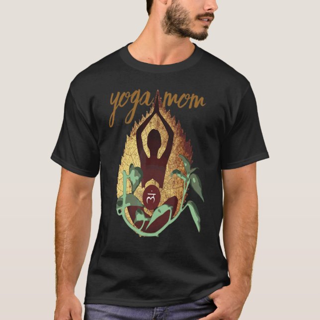 Yoga Mamma Yoga Meditation Fitness Zen Poses Yoga  T Shirt (Framsida)