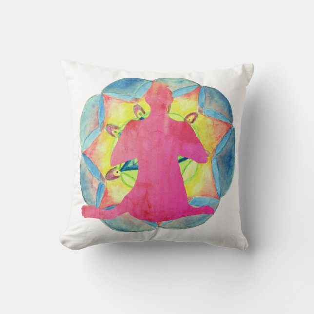 Yoga Mandala Art Cushion Kudde (Framsida)