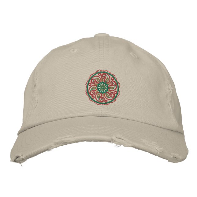 Yoga Mandala Embroized Cap Broderad Keps (Framsida)