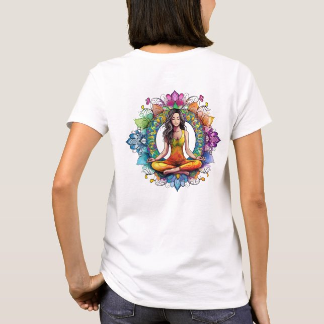 Yoga Mandala fredliga T-Shirt (Baksida)