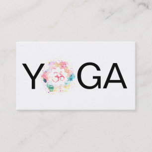 *~* Yoga Mandala OM Aum Lotus Lärare Instruktör Visitkort