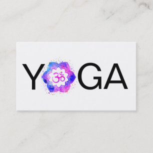 *~* Yoga Mandala OM Aum Lotus Teacher Instructor Visitkort