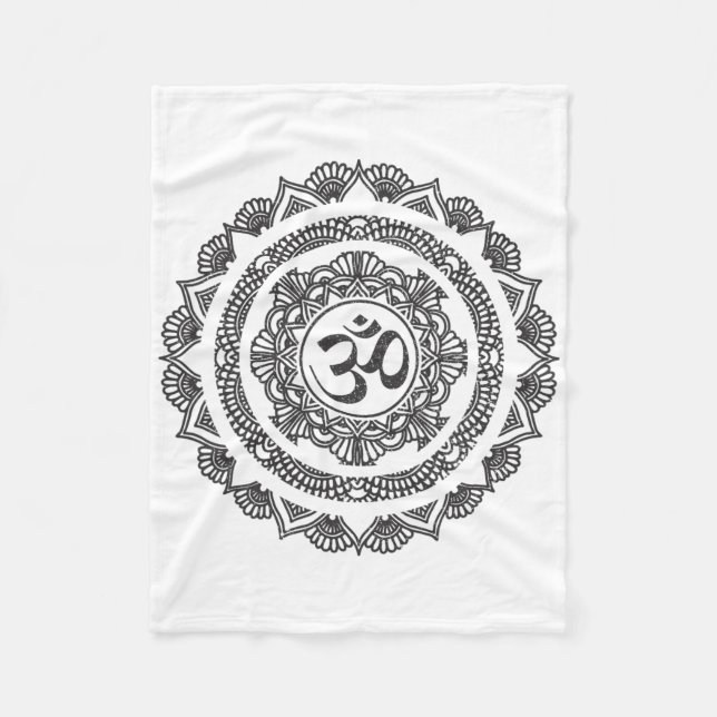 Yoga Mandala Om-symbol Buddha Yogi-gåva  Fleecefilt (Framsidan)
