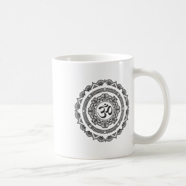 Yoga Mandala Om-symbol Buddha Yogi-gåva  Kaffemugg (Höger)