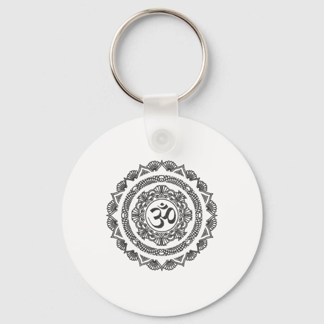 Yoga Mandala Om-symbol Buddha Yogi-present  Nyckelring (Framsida)