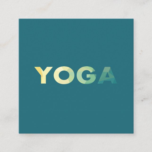 Yoga Mandala Personaltränare yogi-Affärskortet Fyrkantigt Visitkort (Framsida)