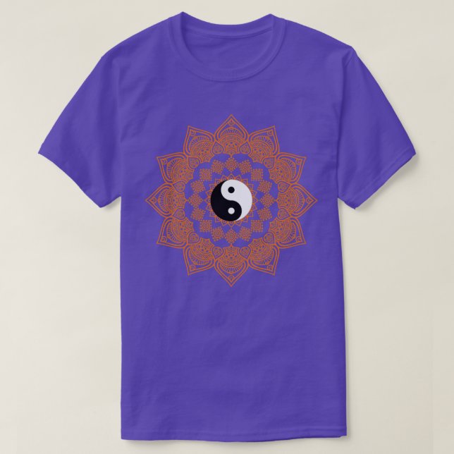 Yoga Mandala Yin Yang Gift T Shirt (Design framsida)