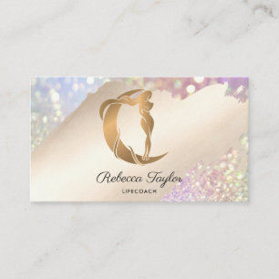 yoga måne celestial mystic feminine guddess visitkort