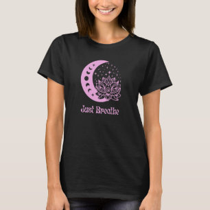 Yoga Måne Phase Lotus Flower Rosa Yogi Cute Just B T Shirt