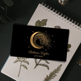 yoga måne trendig-livbuss WILLOW Wtree guld Buss Visitkort