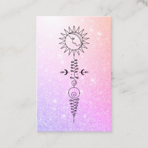 *~* Yoga - massakern Sol Woman Måne Nirvana Reiki Visitkort