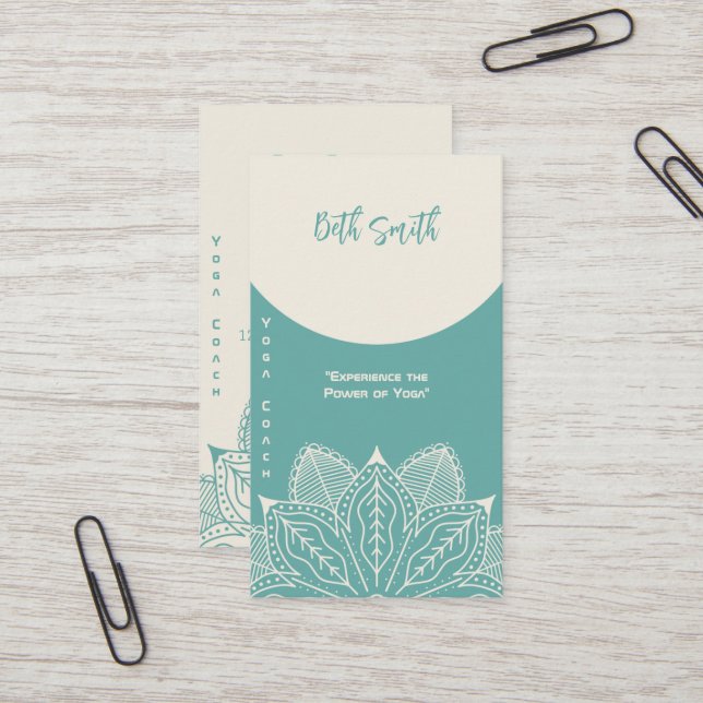 Yoga Master - Anpassad utbildning Visitkort (Fram/Back In Situ)