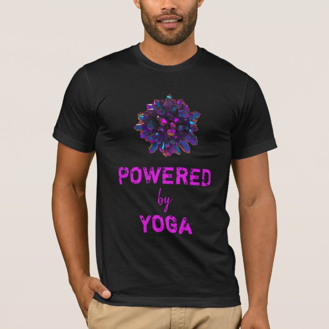*~* Yoga Master Lila Crystal Sphere Black T Shirt (Framsida)