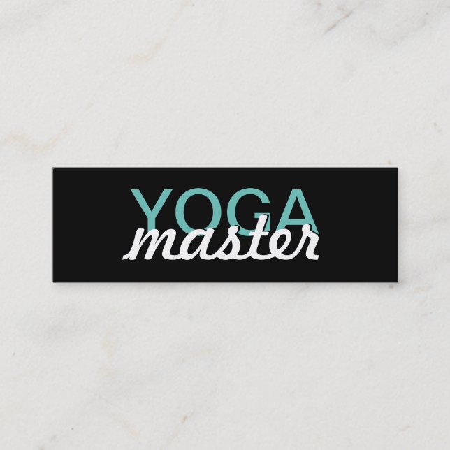 yoga master slå-kort lojalitetskort (Framsida)