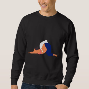 Yoga med katt lång ärmad tröja