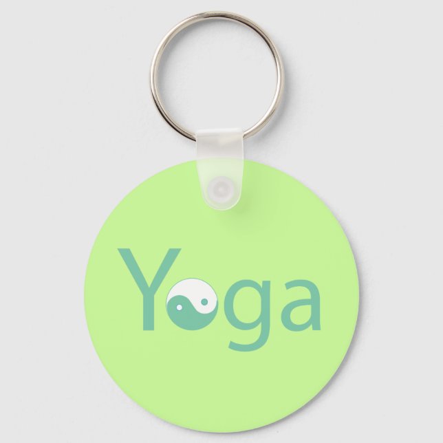 Yoga med Yin Yang Nyckelring (Framsida)