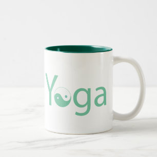 Yoga med Yin Yang Två-Tonad Mugg
