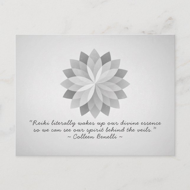 Yoga Mediation Reiki Instruktor Chic Mandala Quote Vykort (Framsida)