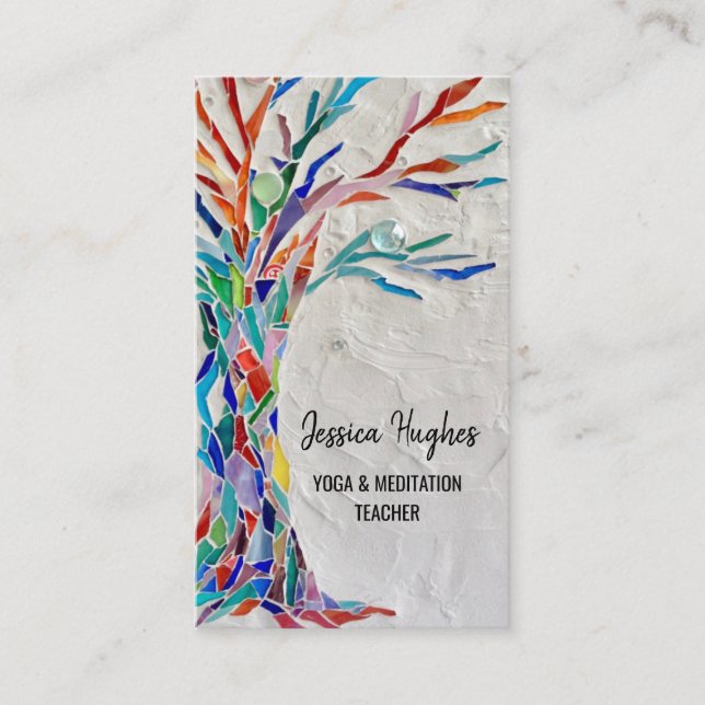 Yoga Meditation Affärskort Visitkort (Framsida)