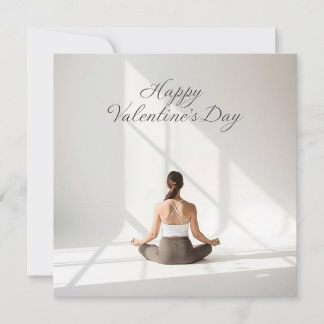 Yoga Meditation Alla hjärtans dag Kort (Framsida)