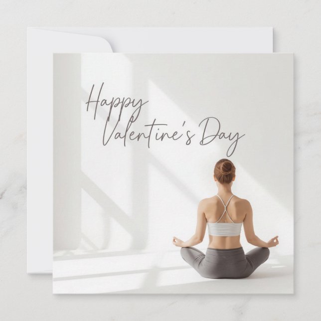 Yoga Meditation Alla hjärtans dag Kort (Framsida)