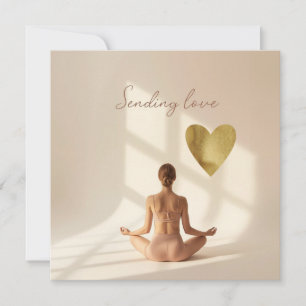 Yoga Meditation Alla hjärtans dag-kort Skickar Kär Kort