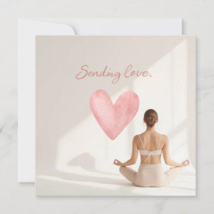 Yoga Meditation Alla hjärtans dag-kort Skickar Kär Kort