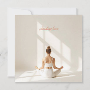 Yoga Meditation Alla hjärtans dag-kort Skickar Kär Kort
