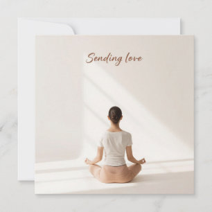 Yoga Meditation Alla hjärtans dag-kort Skickar Kär Kort