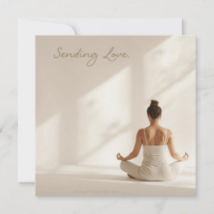 Yoga Meditation Alla hjärtans dag-kort Skickar Kär Kort