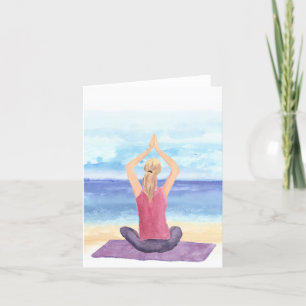 Yoga Meditation-anteckningskort för Tillfällen Helgkort