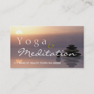 YOGA Meditation Balans Instruktör Hälsa Andlighet Visitkort