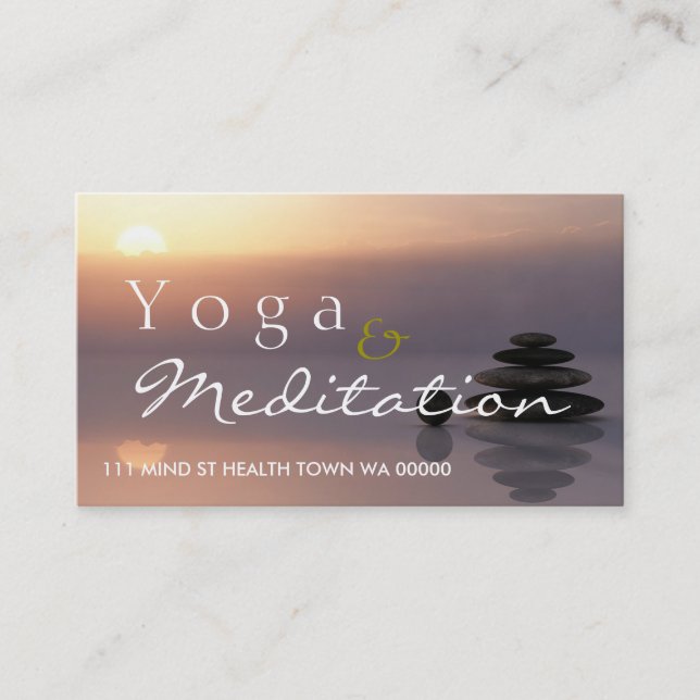 YOGA Meditation Balans Instruktör Hälsa Andlighet Visitkort (Framsida)