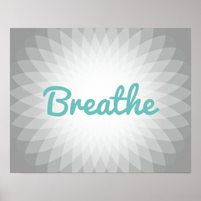 Yoga & Meditation "Breathe" Spirit Poster (Framsidan)