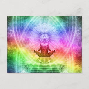 Yoga Meditation Buddhist Nirvana Inspirational Vykort
