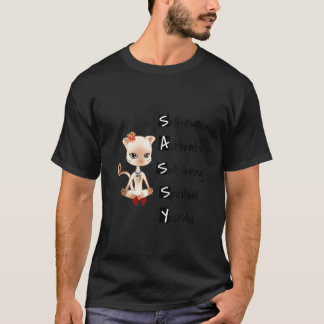 Yoga & Meditation Cat Sassy T Shirt