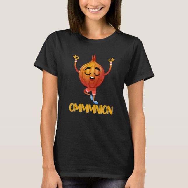 Yoga Meditation Food Onion T Shirt (Framsida)