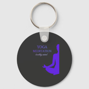 Yoga & Meditation för ett hälsosamt tänkande Nyckelring