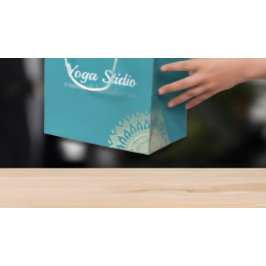 Yoga Meditation-Grönten Blue Guld Mandala