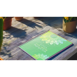 Yoga Meditation-Grönten Gold Foil Mandala Anteckningsbok