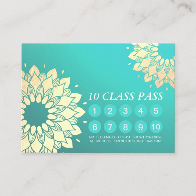 Yoga Meditation Instructions Class Pass Loyalty Ca Lojalitetskort (Framsida)