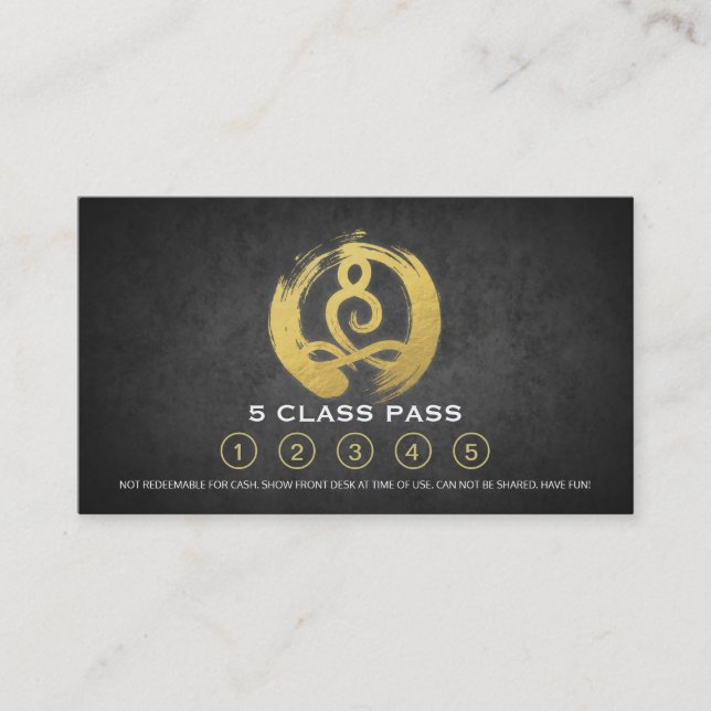 Yoga Meditation Instructions Class Pass Loyalty Ca Lojalitetskort (Framsida)