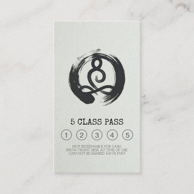 Yoga Meditation Instructions Class Pass Loyalty Ca Lojalitetskort (Framsida)